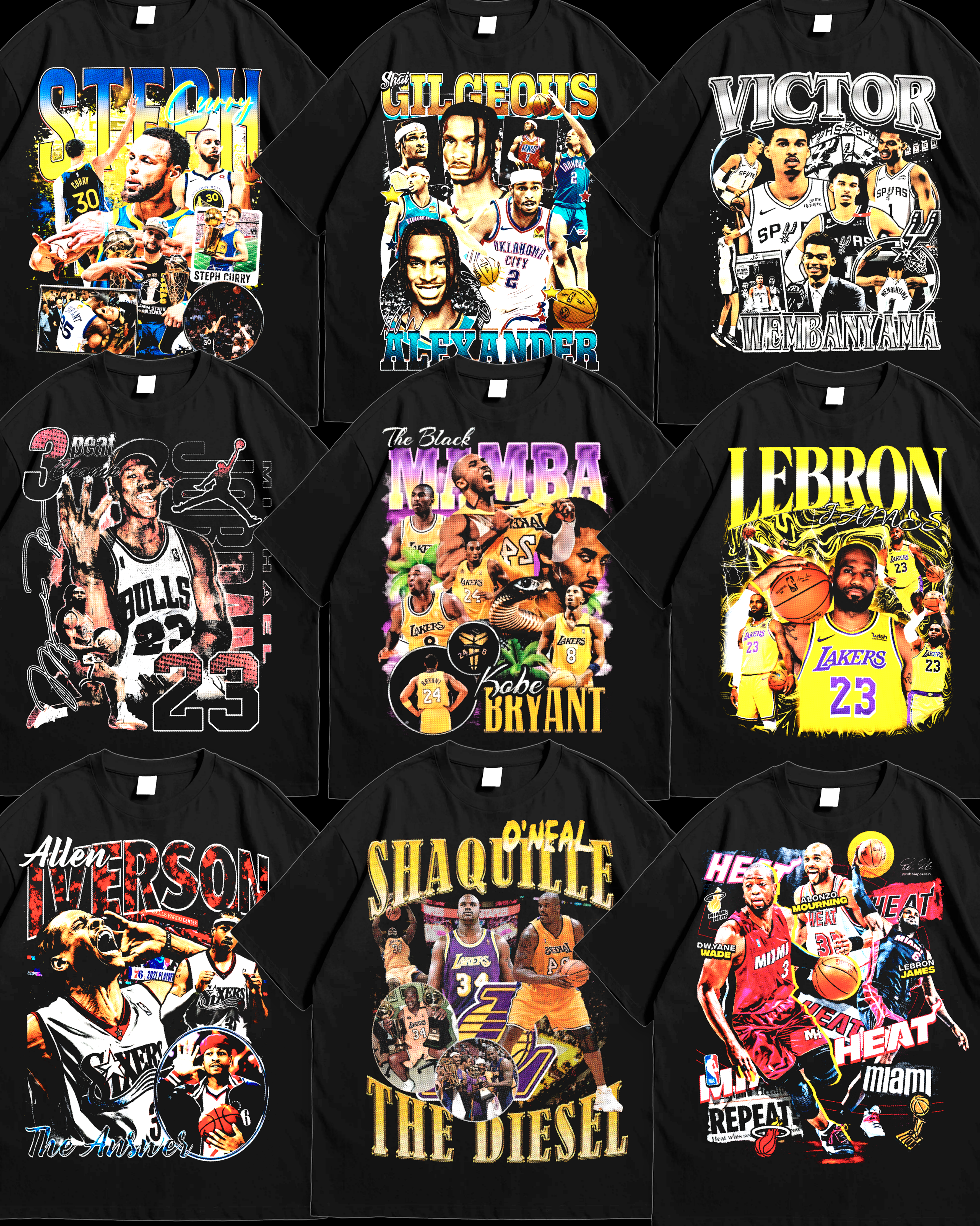 60+ Halftone Basketball Designs PNG Bundle | Bold Sports Graphics for Black Shirts, DTF, Screen Printing & Sublimation